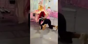 A fast-paced fail compilation showing people losing balance during handstands, jumps, ledge drops, and trick attempts.
