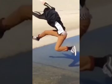 A funny YouTube Shorts video thumbnail for a quick comedy clip with chaotic timing.