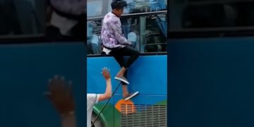 Funny YouTube Short showing the tense buildup before an unexpected fail