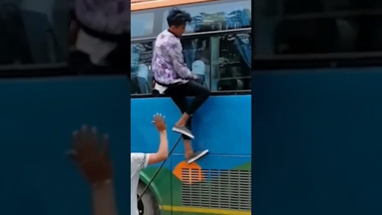 Funny YouTube Short showing the tense buildup before an unexpected fail