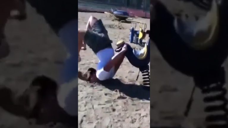 Man loses balance on a muddy ridge before falling toward the water in a funny wipeout compilation.