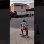 A short funny fails compilation showing everyday accidents including a skateboard crash, golf cart rollover, and porch camera stumble.