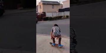 A short funny fails compilation showing everyday accidents including a skateboard crash, golf cart rollover, and porch camera stumble.